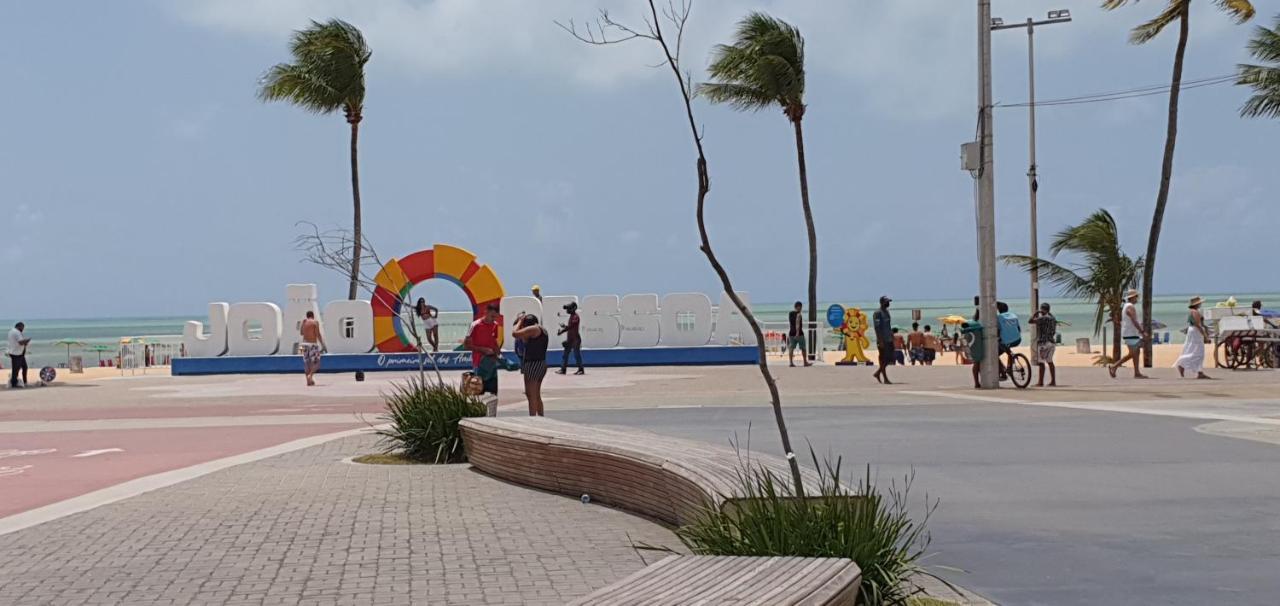 João Pessoa Luxor Tambau Ap 100 Metros Da Praia Com Vista Para O Mar מראה חיצוני תמונה